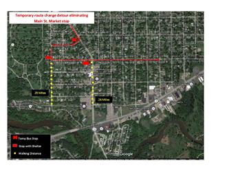 Main-Post bus route detour
